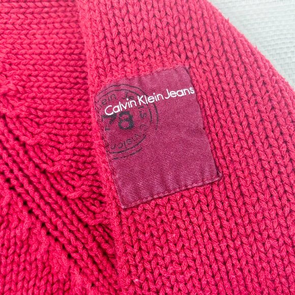 Vintage Women's Calvin Klein Jeans Cozy Cable Knit Turtleneck Sweater - Picture 9 of 10